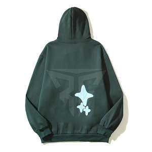 Sweat à capuche imprimé bouffant avec logo personnalisé pour hommes Sweat à capuche pull-over en molleton lourd Streetwear Sweatshirts à capuche - Product Image 5