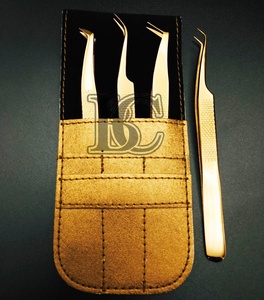 Embalaje de rango superior para pinzas de extensión de pestañas Color oro rosa Embalaje sostenible para tres pinzas visón MOQ bajo - Product Image 4