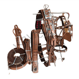 Arnés de cuero marrón clásico Premium para Carro de un caballo Estilo elegante vintage con productos de caballos de artesanía Premium - Product Image 2