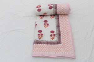 Jaipuri Razai Hand Block Print 100% Cotton Eco-Friendly Washable Lightweight <b>Quilt</b> Comforter <b>Set</b> Queen Size Hot Sale - Product Image 6