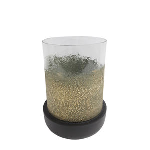 Portavelas de aluminio y cuero de mesa, portavelas de Pilar dorado de gran tamaño para decoración del hogar y la boda - Product Image 6