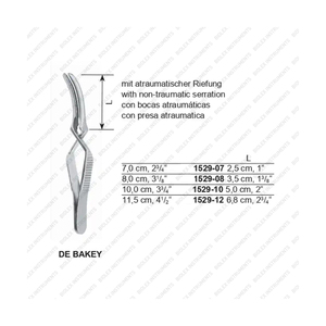 Pinzas de abrazadera de Bulldog atraumático alemán, instrumentos quirúrgicos, fuente de alimentación Manual de satén liso de acero inoxidable - Product Image 2