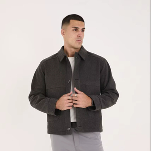 Men's Casual Winter Waterproof Satin Parka Jacket with Zipper Pockets Warm Padded Overcoat-Fashion Style <b>Coat</b> - Product Image 1