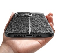 Coque de téléphone en Fiber de carbone, Texture Litchi pour iPhone 14 Pro Max, housse de protection arrière pour iPhone 14 14 pro 14 max