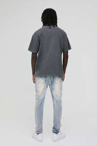 Camiseta 2025 de alta calidad 100% algodón lavado ácido 220 GSM para hombre, camisetas transpirables de gran tamaño personalizadas en stock - Product Image 5