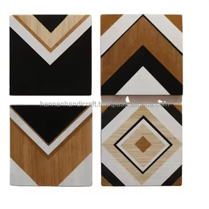 Posavasos de Diseño Moderno Hechos a Mano, Elegantes Posavasos Rectangulares de Madera, Decoración de Mesa, Elegantes Alfombrillas de 5 mm - Product Image 3