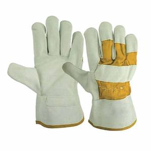 Guantes de Trabajo de Cuero de Grano Vacuno Industriales Resistentes, con Logotipo Personalizado de Nuevo Diseño, Guantes Canadienses Resistentes al Calor para Trabajadores, Venta al por Mayor - Product Image 5