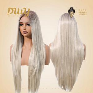 Clearance Sale on Joyce-DWY 136 Glueless Synthetic <b>Wig</b> Long Golden Gradient Straight with Transparent Lace Front Free Part - Product Image 3