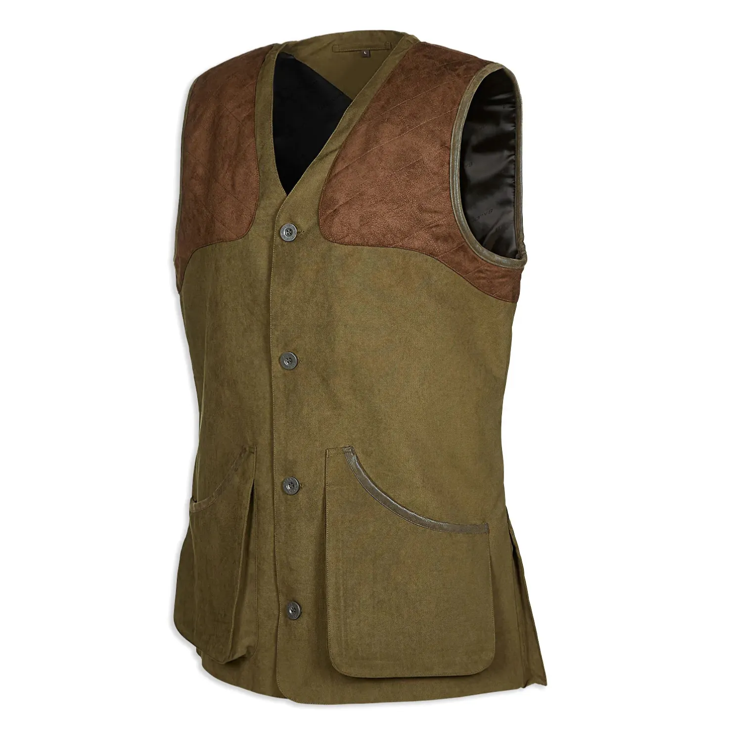 High Quality Sustainable Fabric Majestic Looking Sleeveless Hunting Gilet Trending Clay Shooting Game Tweed Shooting Waistcoat