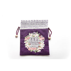 Bolsa de cordón con patrones a la moda, tejido de encaje de cinta Rosa redonda cosida a mano para apertura, de lujo, a buen precio, alta calidad - Product Image 6