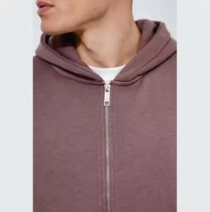 Blank Oversized Heavyweight <b>Hoodie</b> Street Wear Us <b>Full</b> <b>Zip</b> <b>up</b> <b>Hoodie</b> Custom Puff Printed Thermal Zipper Hoodies for Men - Product Image 4