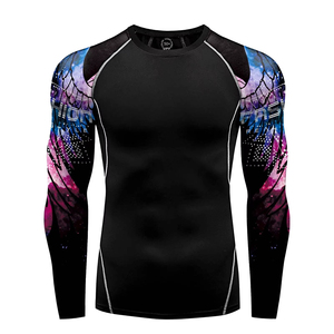 Calidad superior Nuevo diseño Hombres Personalizar Cómodo MMA Rash Guard Mangas largas MMA Rash Guard Ropa activa suave y fresca - Product Image 4