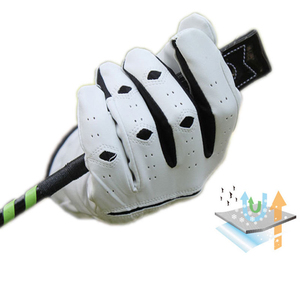 Venta al por mayor 2024 de alta calidad de los hombres Cabretta cuero PU Golf guantes logotipo personalizado antideslizante suave transpirable guantes deportivos aplicables - Product Image 6