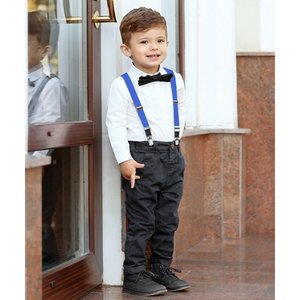 Vittorio Farina's Premium Quality Black Clip End Steel Buckle Heat-Transfer Printed 70.89g Needle Detection <b>Suspender</b> Bulk - Product Image 2