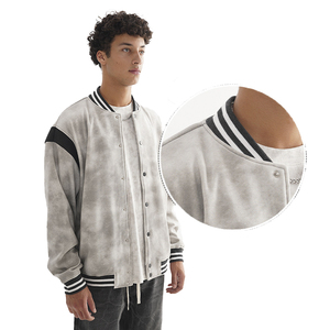 <b>Men's</b> Wool Letterman <b>Real</b> Leather Varsity Jacket for <b>Men</b> Made <b>in</b> Pakistan Custom <b>Black</b> With Custom Color Embroidery Logo Jacket - Product Image 5