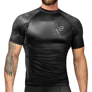 Offre Spéciale bonne qualité nouvelle arrivée Rash Guard vente en gros OEM Service Rash Guard respirant à manches courtes conception compression mma - Product Image 1