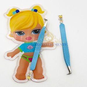 Bratty Doll Collection Eyelash Extensions Tweezers Beautiful Custom Label Lash Tiles Acrylic Pallet <b>Magnet</b> Flower Square - Product Image 6