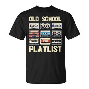 T-shirt promozionale a tema cassetta con playlist Old School - Product Image 1