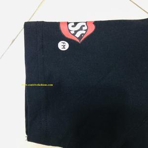 Camisetas de algodón unisex con etiqueta privada, 160 Gsm, color negro, Parte delantera trasera, dos mangas, goma personalizada, serigrafiada, Campaña de talla grande - Product Image 3