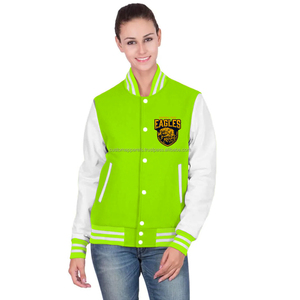 Chaqueta Varsity Premium para Mujer, Acolchada, Transpirable, de Felpa Suave y Algodón, con Bordado - Product Image 1