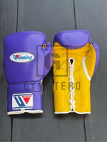 Gants de boxe en cuir de qualité supérieure, à doigts entiers, avec sangle de poignet réglable, respirants, à lacets, avec logo personnalisé