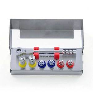 ประแจขันรากฟันเทียมเหล็กกล้า 635 มม. ชุดไขควงหัวหกเหลี่ยมพร้อมที่ใส่หัวกรอ เครื่องมือผ่าตัดสำหรับการผ่าตัดรากฟันเทียม - Product Image 3