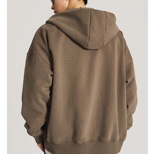 Sudaderas con capucha en blanco con estampado de logotipo personalizado de alta calidad Sudaderas con capucha para hombre Sudadera con capucha con cremallera lisa en blanco - Product Image 3