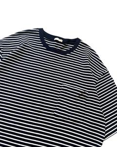 OKONKWO Autumn Spring Men's 280g Heavy Cotton 100% Pinstripe <b>Long</b> <b>Sleeve</b> Casual Blank Design Regular Fit Knitted Solid <b>T</b>-<b>Shirt</b> - Product Image 6