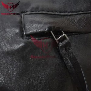 Veste en cuir véritable noir pour homme, coupe ajustée, matelassée, style motard, en cuir de vachette, personnalisée, classique, chaude pour l'hiver - Product Image 3