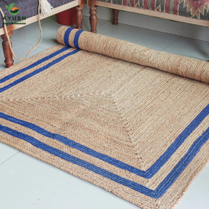 Tapis de sol écologique pour la maison, tapis en jute et coton, lavable, pour la chambre à coucher et le salon - Product Image 2