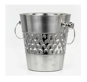 Cubo de hielo de metal de cerveza galvanizado personalizado con bañera de bebida de metal plateado acabado a buen precio - Product Image 6