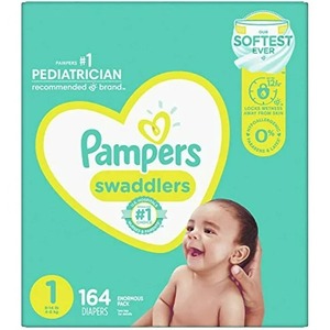 Pampers Swaddlers Taille 1 Couches 164 pièces Recharges de seau pour bébé de qualité supérieure - Product Image 2