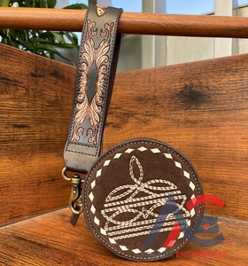 Botte point daim cuir bandoulière porte-monnaie changement stockage voyage portefeuille organisateur écouteur rouge à lèvres fronde femmes porte-carte - Product Image 1