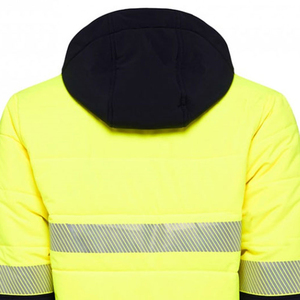 High-<b>Vis</b> Cotton Flame-Retardant Reflective <b>Hi</b>-<b>Vis</b> Workwear Safety Unisex <b>Softshell</b> <b>Jacket</b> with Zipper Customized Logo Size Color - Product Image 5