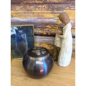 Urna funeraria de aluminio blanco para cenizas humanas Contenedor de cenizas para adultos Fabricante exportador India - Product Image 3