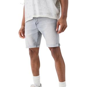 Jean en coton extensible de haute qualité, best-seller, design à deux poches, délavage acide, short uni tendance pour homme - Product Image 2