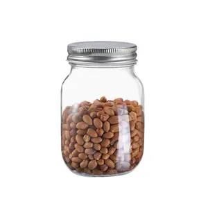 Merryart Candy Food Gummy Candy Biscuits Peanut Butter Cans Honey Kitchen Seal Jar Clear Pet Plastic Nuts Jar