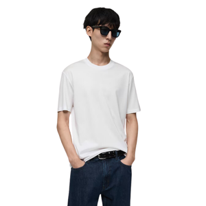 T-shirts personnalisés pour hommes grande taille 100% coton marque logo broderie impression unie décontracté vente en gros - Product Image 1