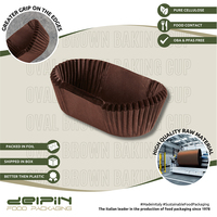 Fabriqué en Italie Papier sulfurisé personnalisable Jetable Ovale Marron Cuisson Tasse Cupcake Doublures Muffins Cas Taille Différente