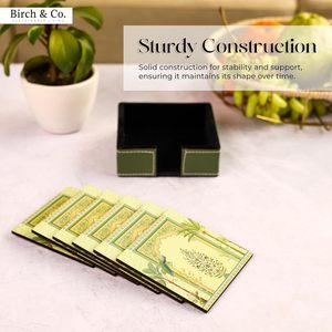 Elegante juego de posavasos de madera con acabado liso, ideal para comedores, cafeterías, oficinas y para regalar. - Product Image 2