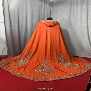 Badron Asmi Royal Eco-Friendly vestido musulmán mano con cuentas bordado crepé tela fiesta estilo transpirable capa hecha a mano India - Product Image 1