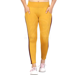 Haute qualité 100% coton femmes taille moyenne Leggings sans couture Fitness vêtements de sport respirant décontracté Legging - Product Image 1