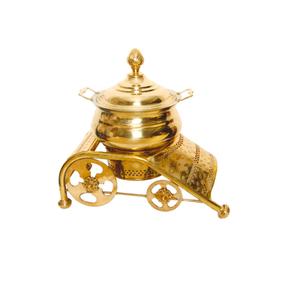 Multi Functional Food Warmer Chafing Dish Metal Chafing Dish Handmade Designer <b>Buffet</b> <b>Server</b> Gold Plated Chafing Dish - Product Image 6