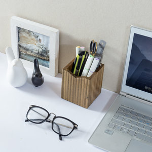 ที่ใส่ปากกาไม้ไผ่ออร์แกนิคสำหรับใช้ในบ้านหรือสำนักงานที่จัดระเบียบโต๊ะเป็นมิตรกับสิ่งแวดล้อมทำด้วยมือ - Product Image 6