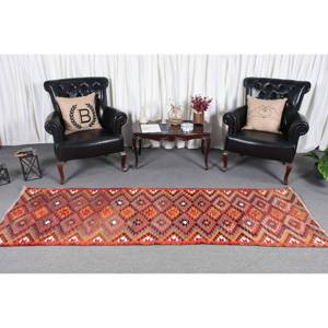 Tapis Kilim Rouge Turc Vintage Élégant 29x87ft Patchwork Design Plat Tissage Laine Jute Tapis Décor Accent pour Couloir 9x12 Grande Taille - Product Image 2