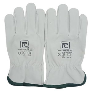 Guantes de conductor Premium XL Cuero dividido de vaca con revestimiento de látex impermeable Diseño DE SEGURIDAD anticorte para uso mecánico de trabajo al aire libre - Product Image 2