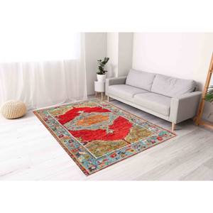 พรมเชนิลล์ลายดอกไม้: สไตล์ตุรกีโบราณ พรมสีน้ำเงิน - Product Image 3