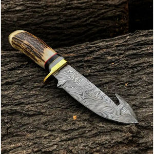 Couteau à désosser Burraq DIY fait main en acier Damas de 9 pouces, magnifique manche en bois, étui en cuir, cadeau de camping et de chasse, OEM - Product Image 6