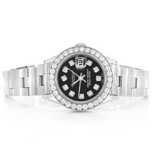Reloj de Moda de Cuarzo de Acero Inoxidable de Alta Calidad con Incrustaciones de Moissanita y Correa de 20 mm - Product Image 1