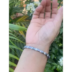925 Silver Moonstone Crystal <b>Bangle</b> Bracelet - Product Image 6